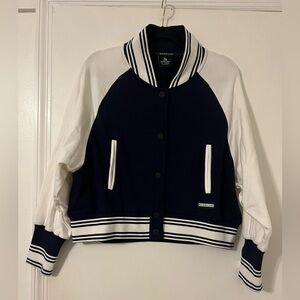 Magnlens blue and White Varsity Jacket size M (N106)